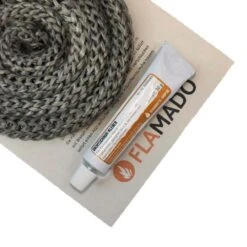 Ofendichtung / Dichtschnur (Glasgewebe) 16mm / 2m Inkl. Kleber