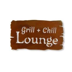 Edelrost Schild BBQ Lounge