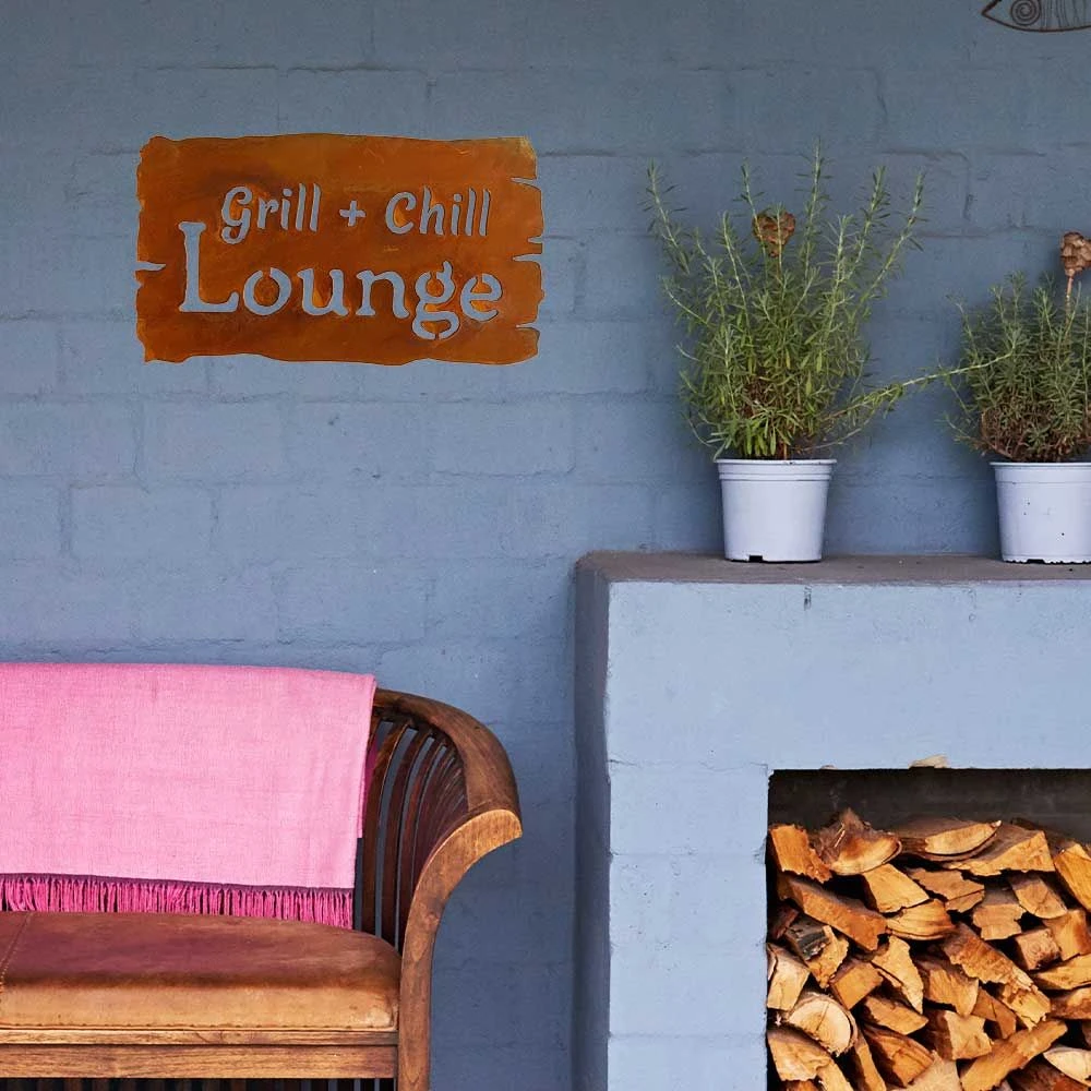 Edelrost Schild BBQ Lounge – Bild 2