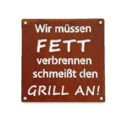 Edelrost Schild Grill Saison