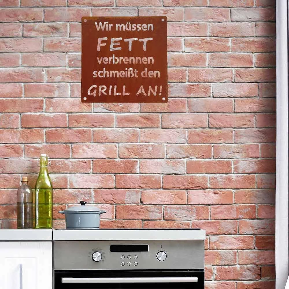 Edelrost Schild Grill Saison – Bild 2