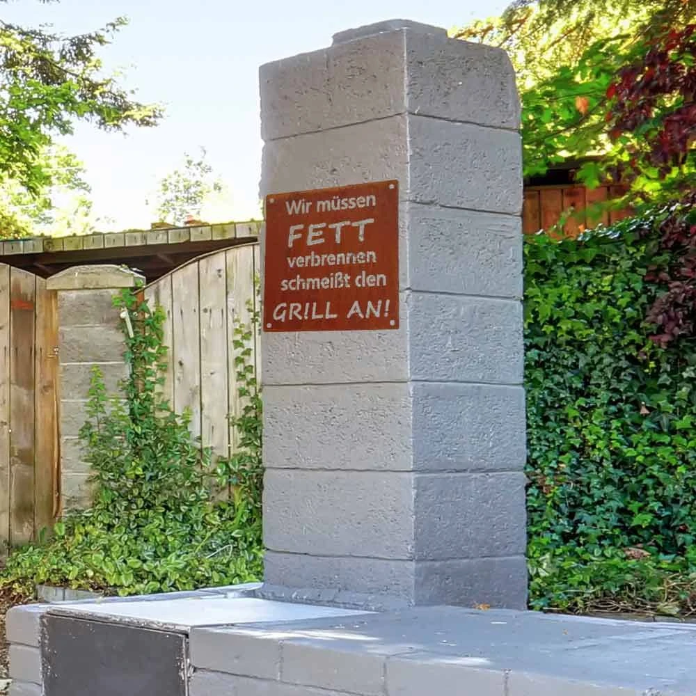 Edelrost Schild Grill Saison – Bild 4