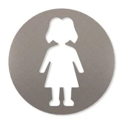 Damen Piktogramm Rund Aus Edelstahl