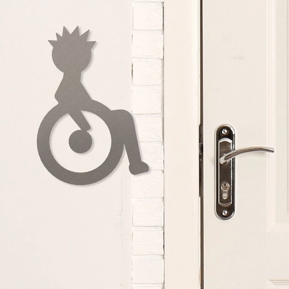 Rollstuhlfahrer Piktogramm Aus Edelstahl – Bild 3