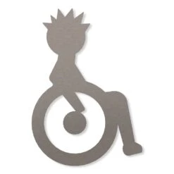 Rollstuhlfahrer Piktogramm Aus Edelstahl