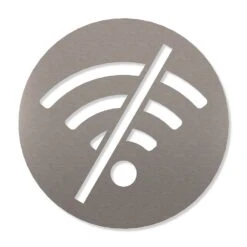 Kein WLAN Piktogramm Rund Aus Edelstahl