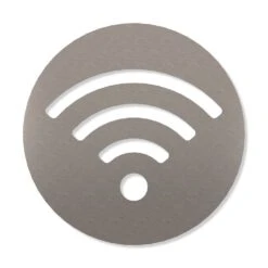 WLAN Piktogramm Rund Aus Edelstahl