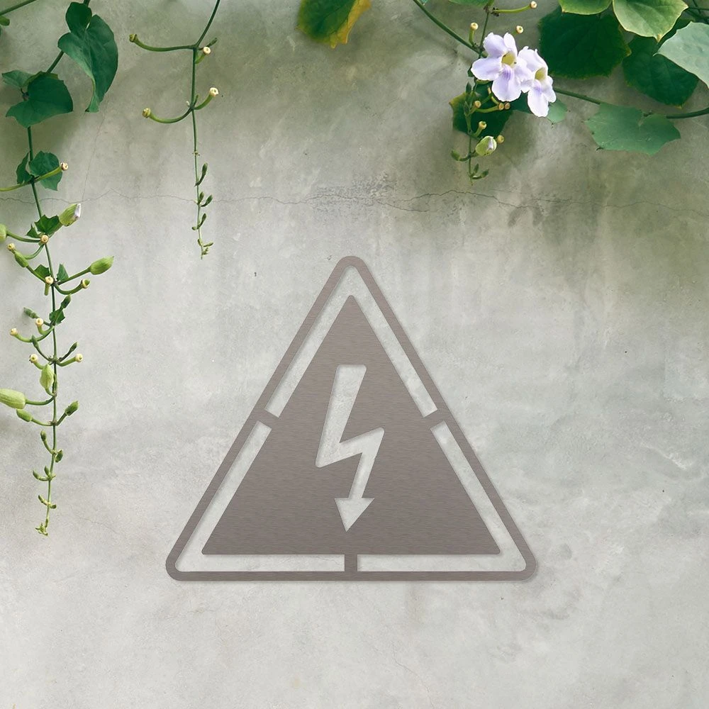 Hochspannung Piktogramm Aus Edelstahl – Bild 3