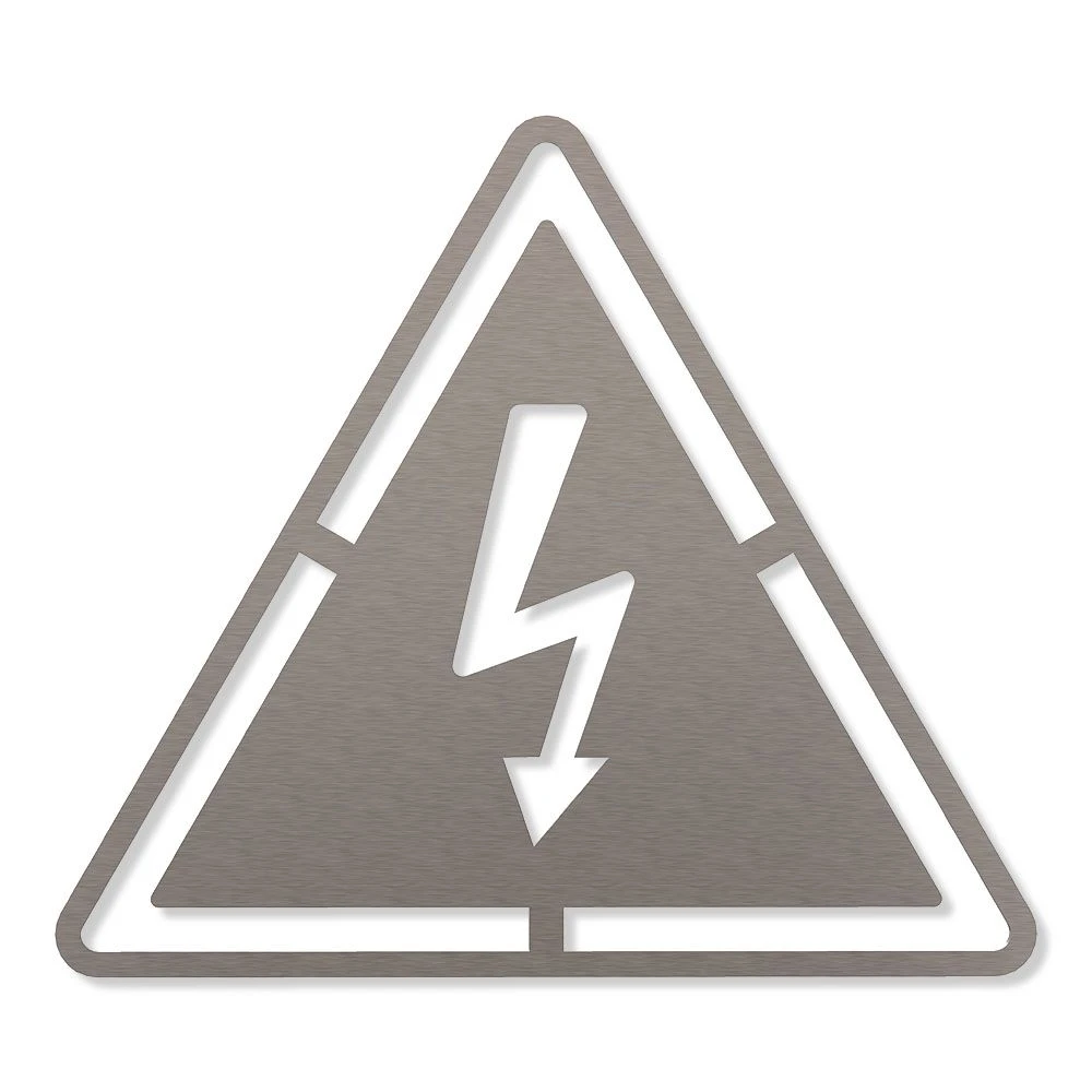 Hochspannung Piktogramm Aus Edelstahl