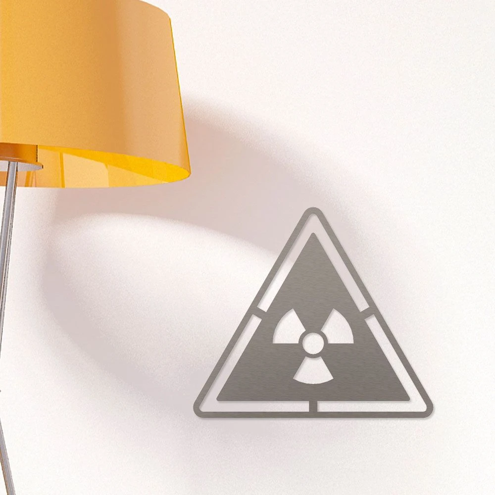 Warnung Vor Radioaktiven Stoffen Piktogramm Aus Edelstahl – Bild 3
