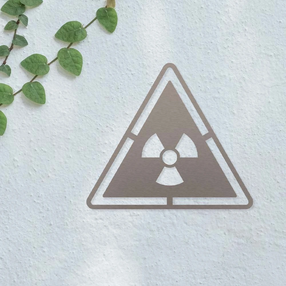 Warnung Vor Radioaktiven Stoffen Piktogramm Aus Edelstahl – Bild 2
