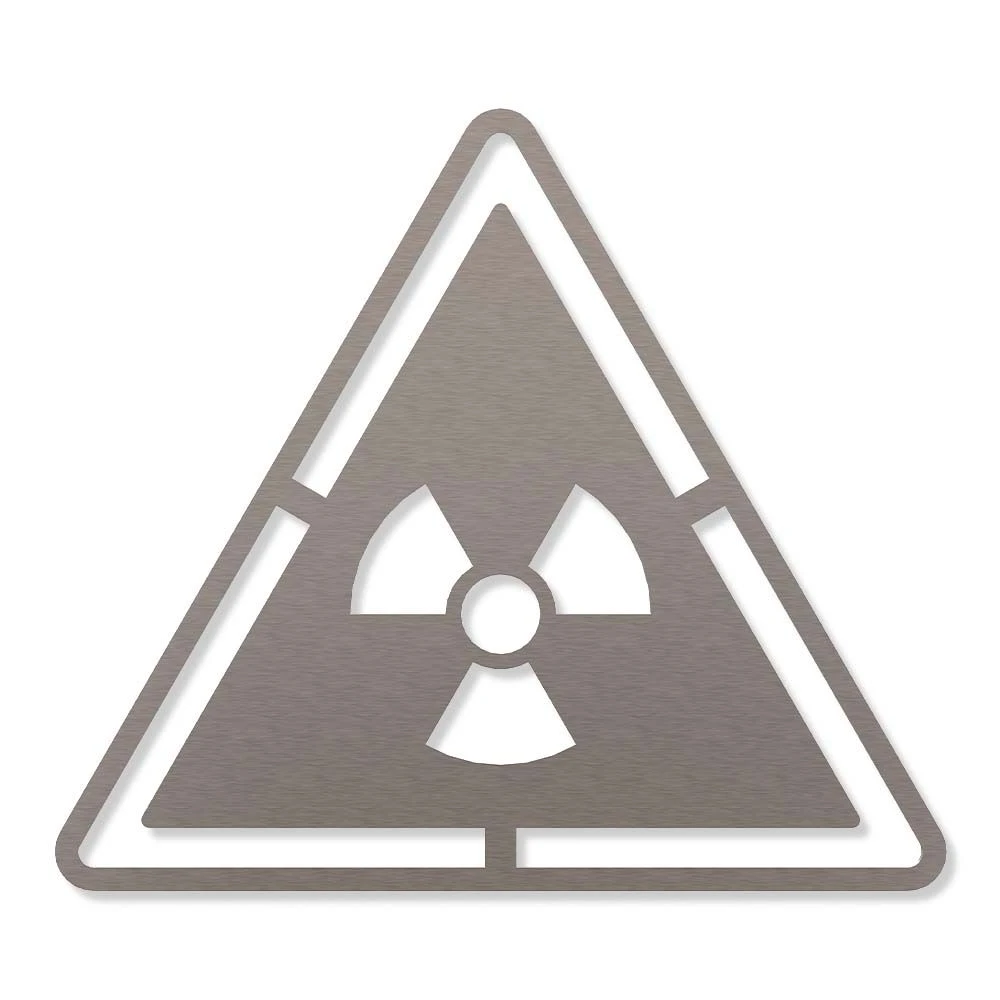 Warnung Vor Radioaktiven Stoffen Piktogramm Aus Edelstahl