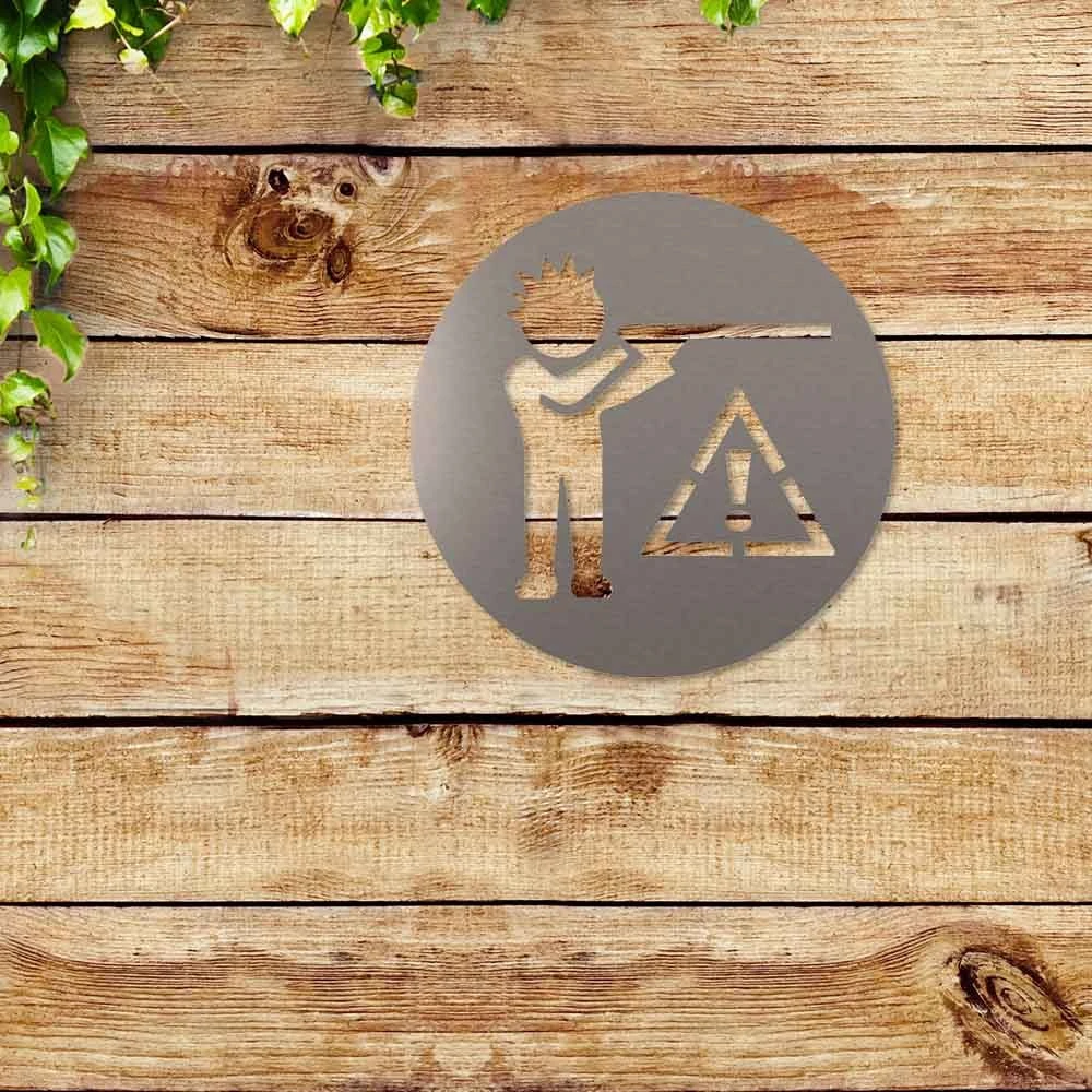 Jagdgebiet Piktogramm Rund Aus Edelstahl – Bild 2