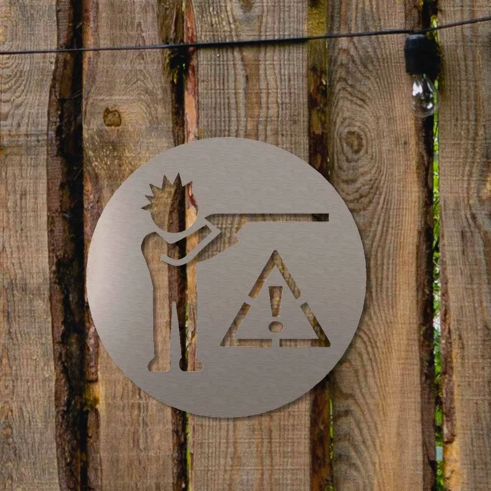 Jagdgebiet Piktogramm Rund Aus Edelstahl – Bild 3