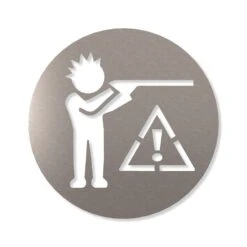 Jagdgebiet Piktogramm Rund Aus Edelstahl