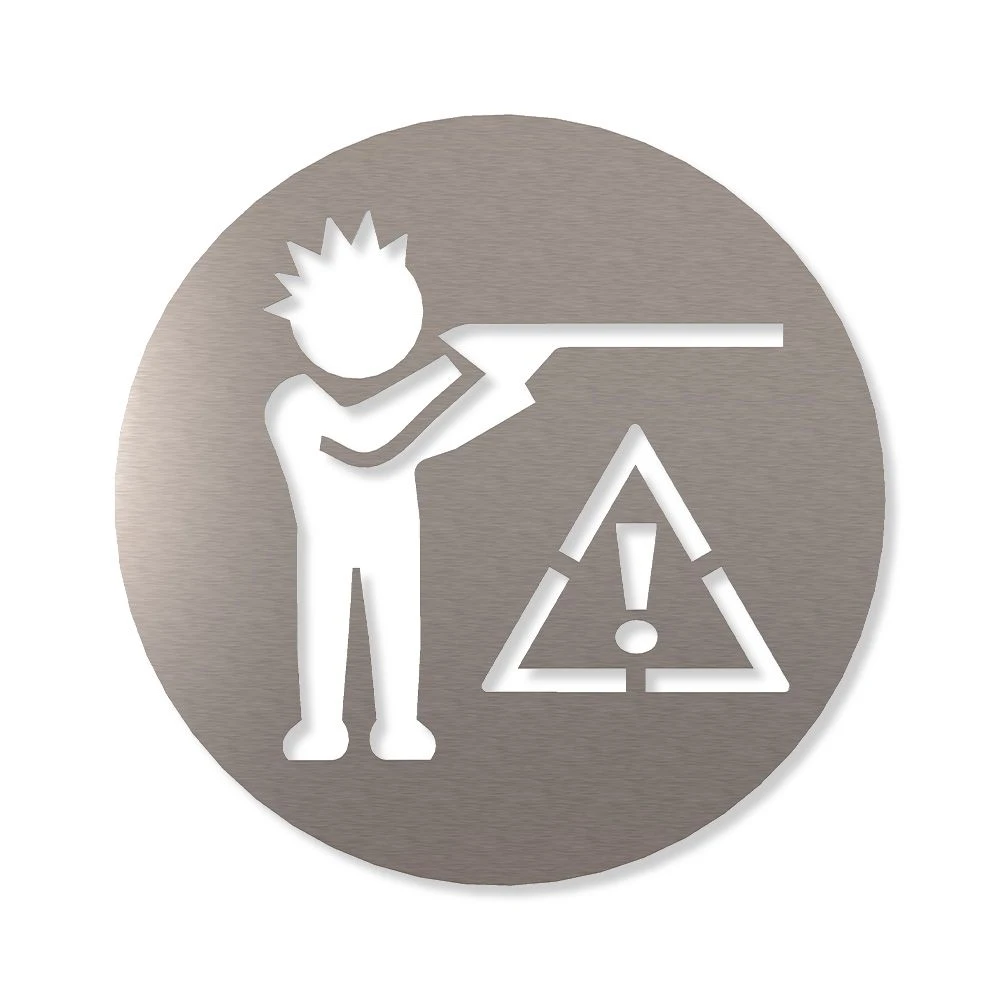 Jagdgebiet Piktogramm Rund Aus Edelstahl