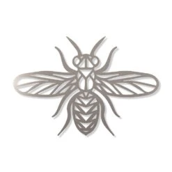 Edelstahl Wandbild Honigbiene