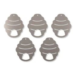 Edelstahl Baumanhänger Bienenstock 10,0 X 8,5 Cm Im 5er Set