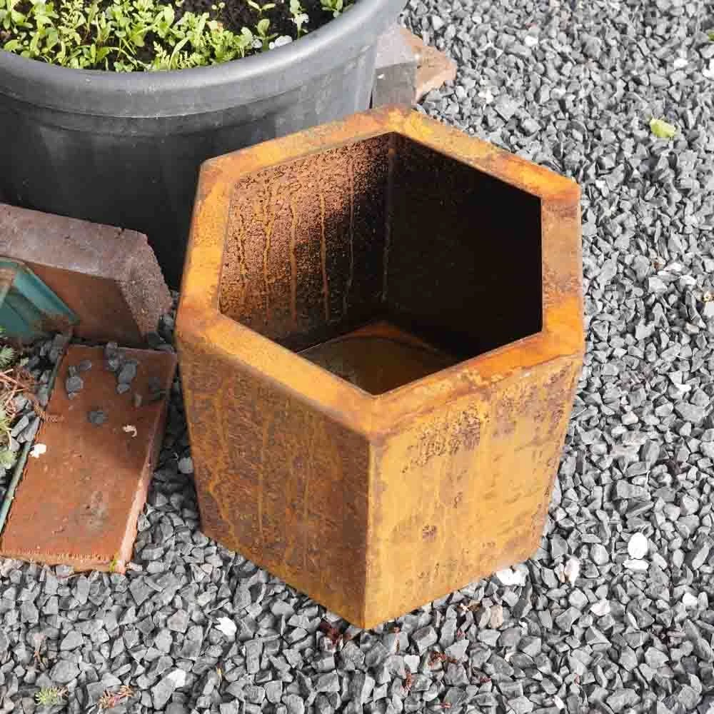 Edelrost Pflanzkasten Sechseckig – Bild 3