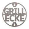Edelstahl Schild Grillecke Ø 30cm