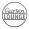 Edelstahl Schild Gartenlounge Ø 30cm