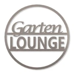 Edelstahl Schild Gartenlounge Ø 30cm