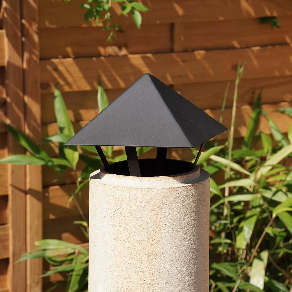 Abdeckung Für Rohr Ø 200 Mm Für Pizzaofen In Schwarz 260 X 260 Mm – Bild 2