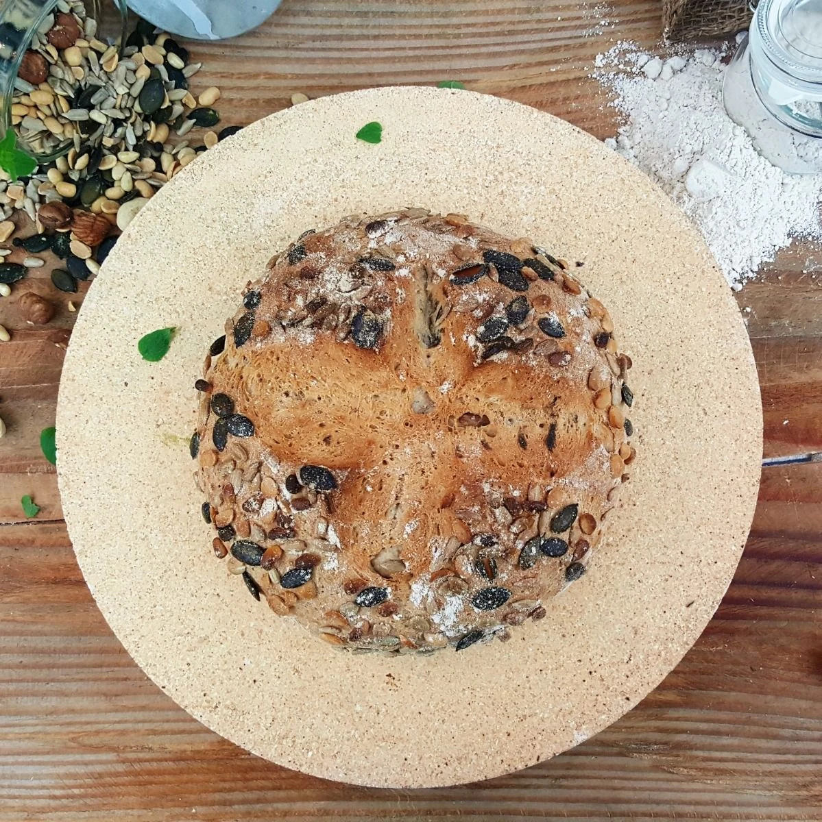 Brotbackstein Rund Ø 31 X 3 Cm Schamotte – Bild 6