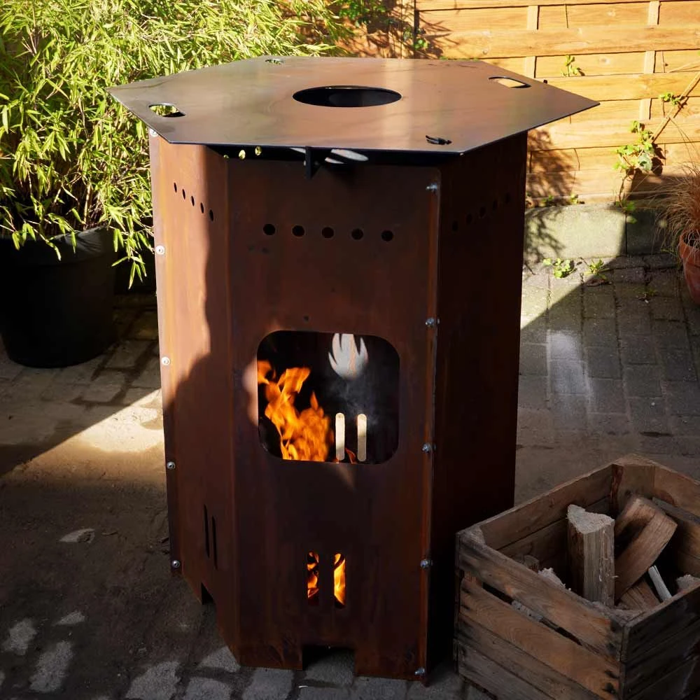 Edelrost Feuertonne Groß – Bild 4