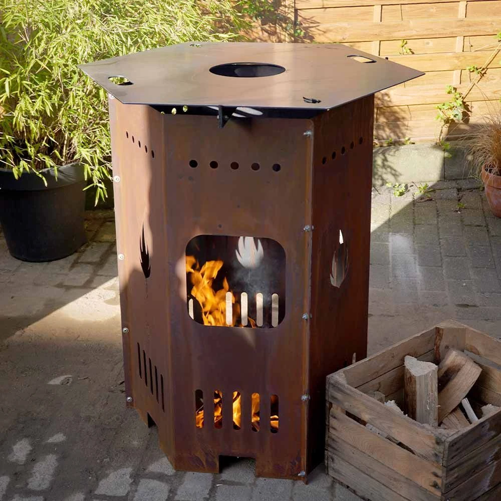 Edelrost Feuertonne Groß – Bild 6