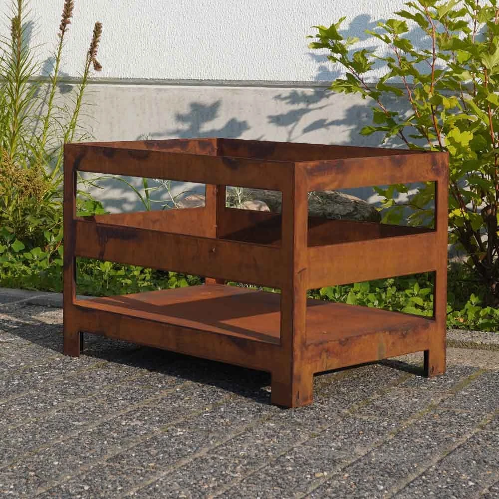 Edelrost Kiste 60x40x40cm – Bild 3