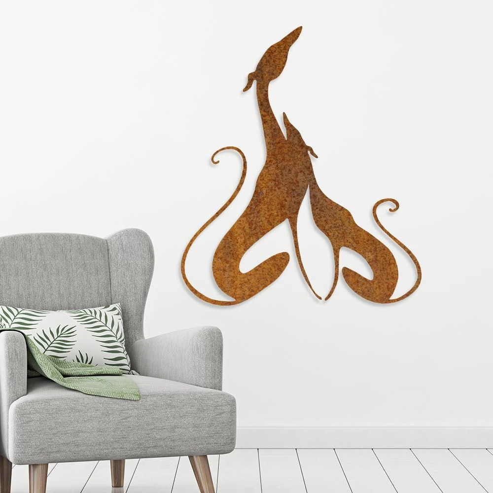 Edelrost Greyhounds Wandbild – Bild 3