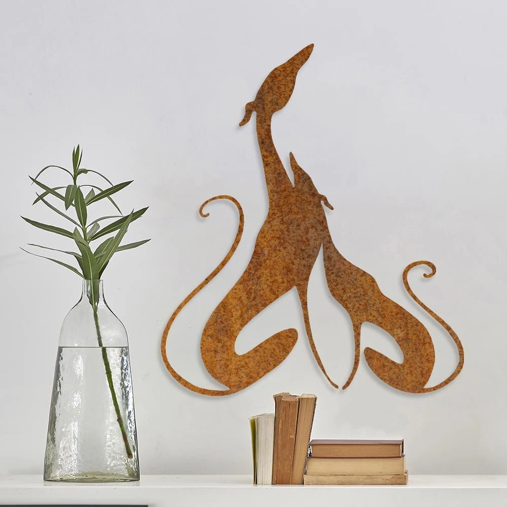 Edelrost Greyhounds Wandbild – Bild 2