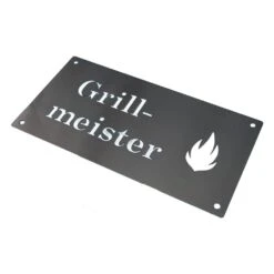 Grillmeister Schild Aus Edelstahl