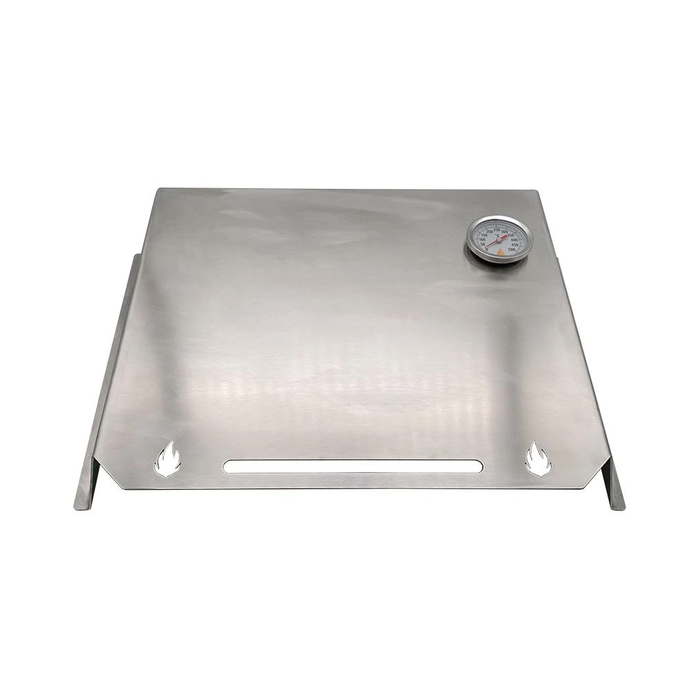 Pizzaaufsatz Edelstahl Mit Thermometer Für Den Grill 53 X 35 Cm – Bild 5