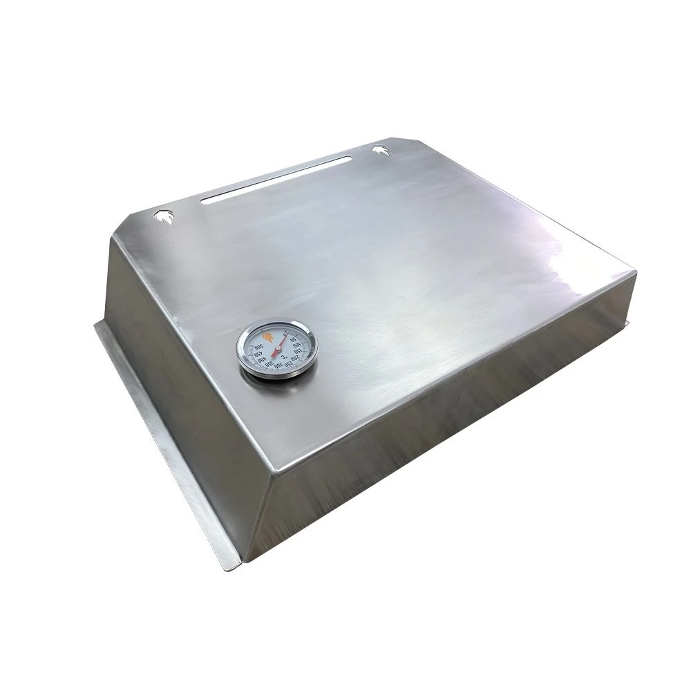 Pizzaaufsatz Edelstahl Mit Thermometer Für Den Grill 53 X 35 Cm – Bild 6