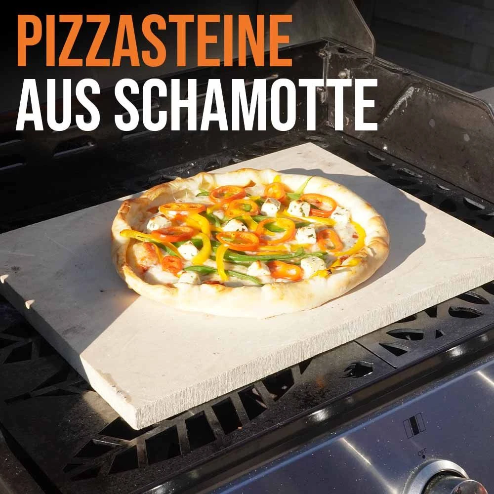 Pizzastein Grill 45 X 45 X 3 Cm + Edelstahlrahmen – Bild 3