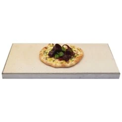 Pizzastein Grill 60 X 30 X 3 Cm + Edelstahlrahmen