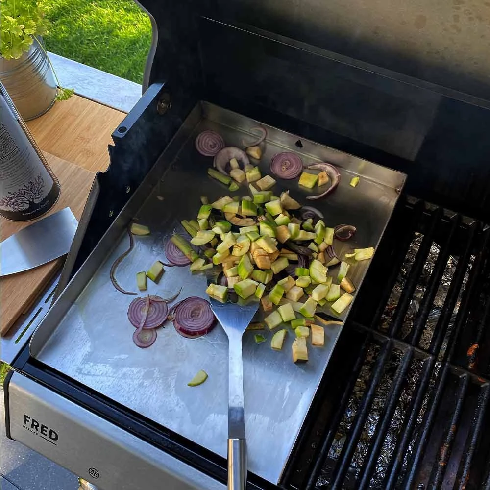 Grillplatte Plancha Edelstahl 45 X 34 Cm Passend Für Rösle** – Bild 3