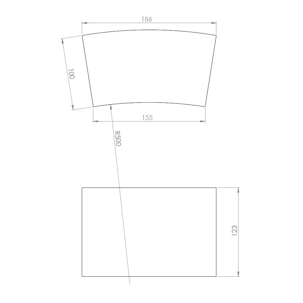 Schamottstein Radial 186x155x123x100mm 15 Stück – Bild 4