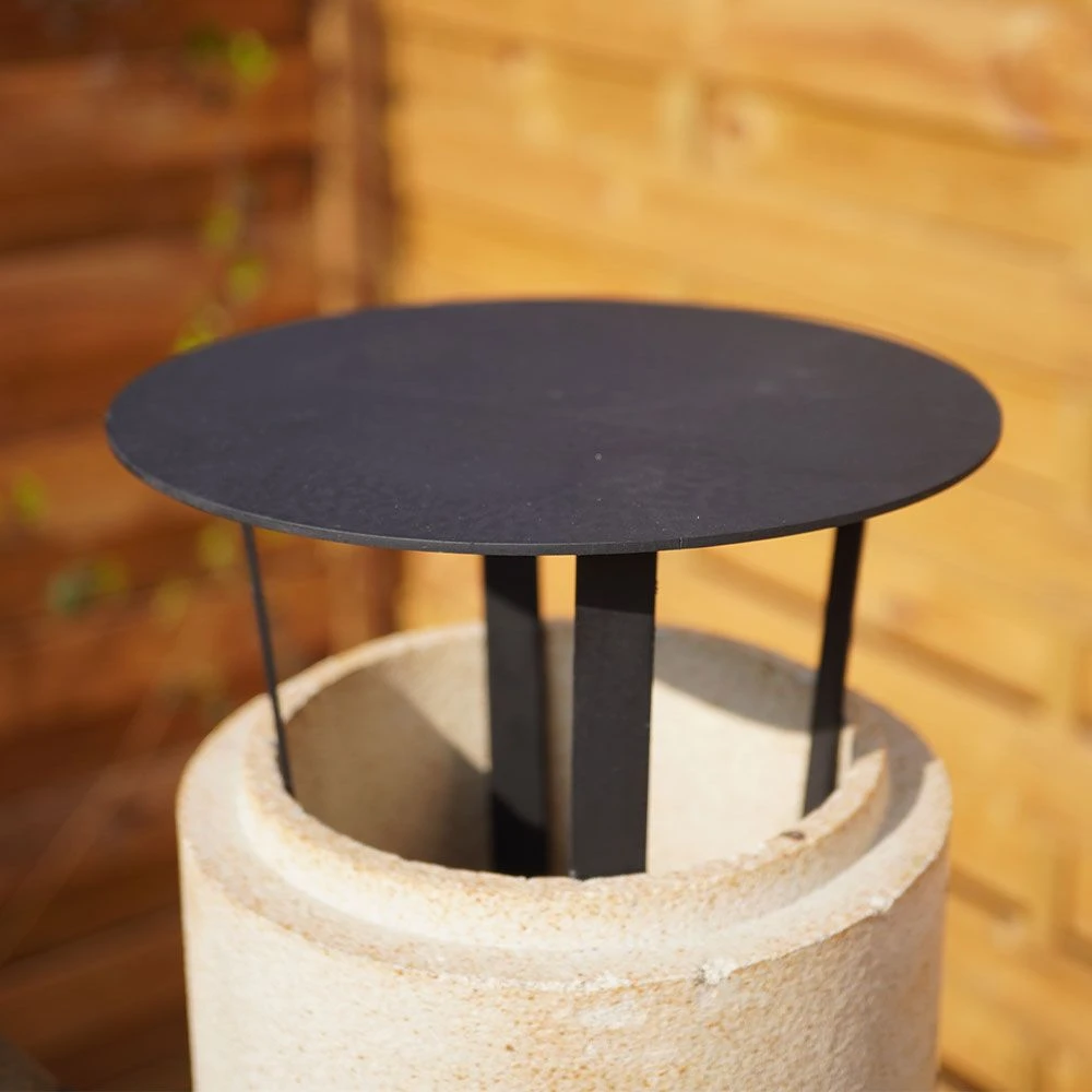 Regenhut Für Rohr Ø 120 Mm Für Pizzaöfen Aus Stahl In Schwarz – Bild 3