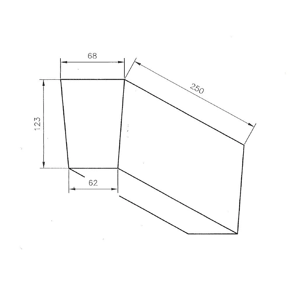 Schamottstein 2H06 Wölber 250x123x68/62mm 60 Stück – Bild 7