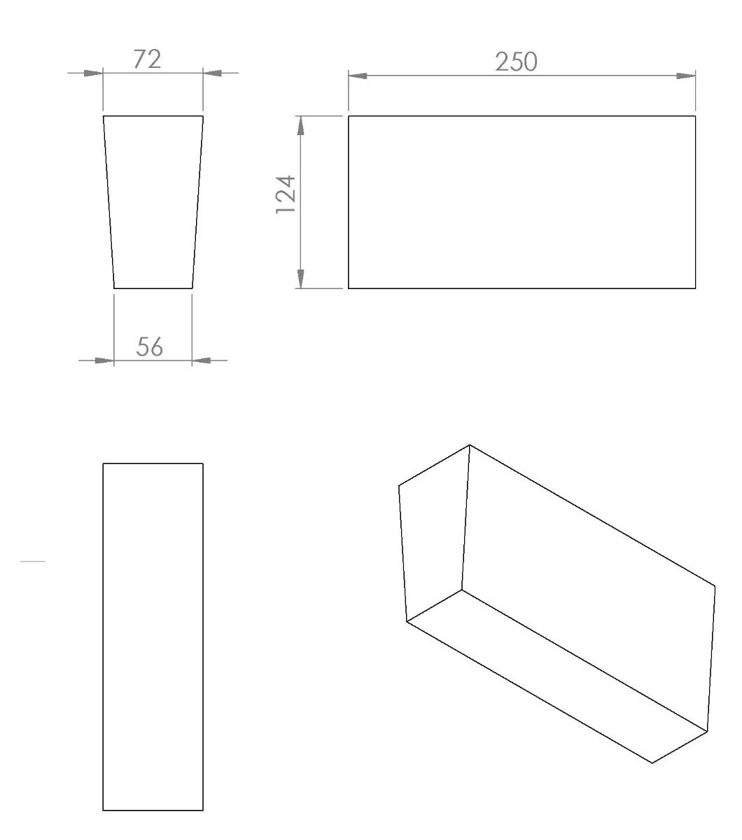 Schamottstein 2H16 Wölber 250x124x72/56mm 60 Stück – Bild 7