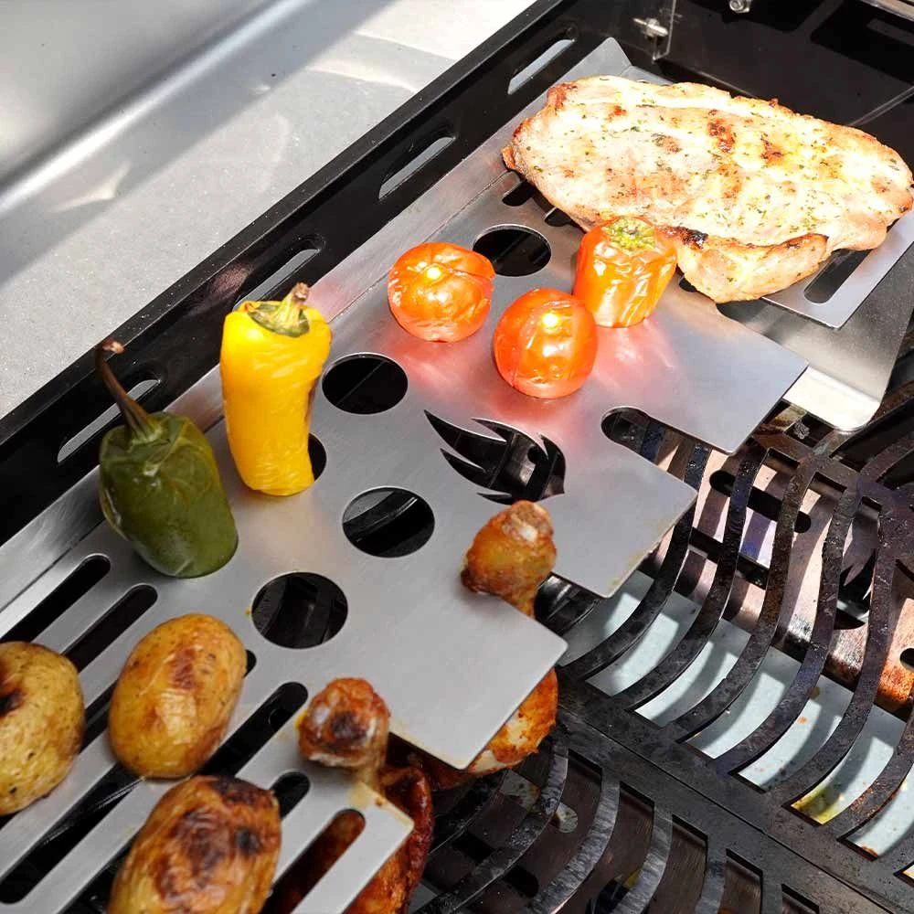 Warmhalterost Multi-Station Für Den Grill 38,1 X 12,5 Cm Aus Edelstahl – Bild 3